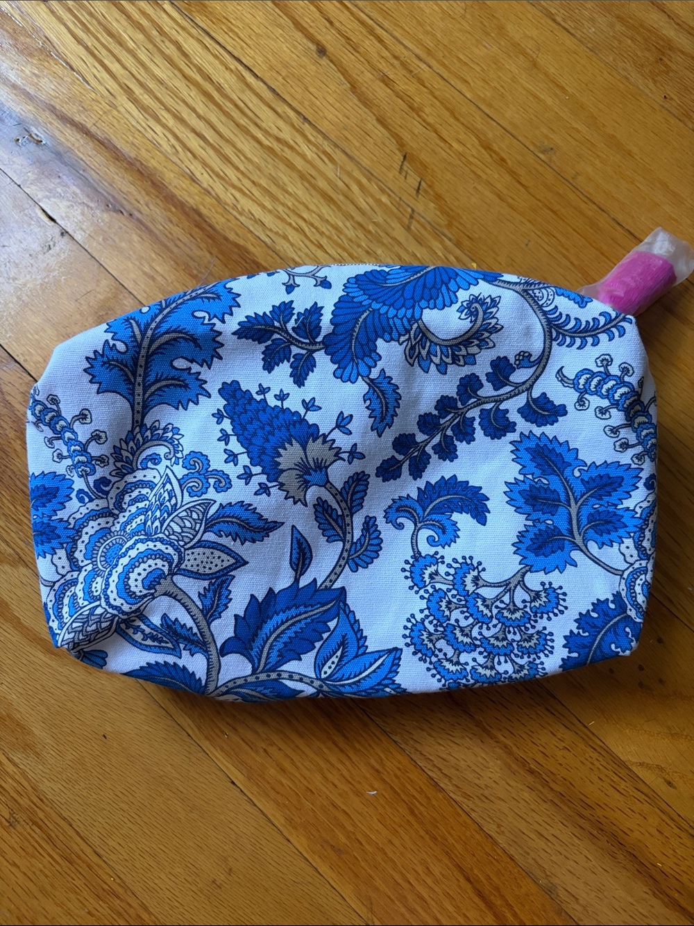 Estee Lauder Blue Floral Paisley Cosmetic Pouch